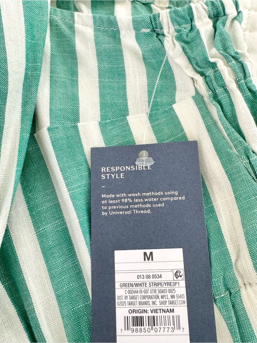 NWT Universal Thread Green Stripe Maxi Dress M - Picture 14 of 15